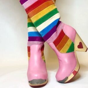 LOLA RAMONA Knee High Rainbow Boots/9.5